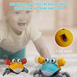 خرچنگ موزیکال شارژی سنسوردار نارنجی electric induction cute crab orange -اسباب بازی
